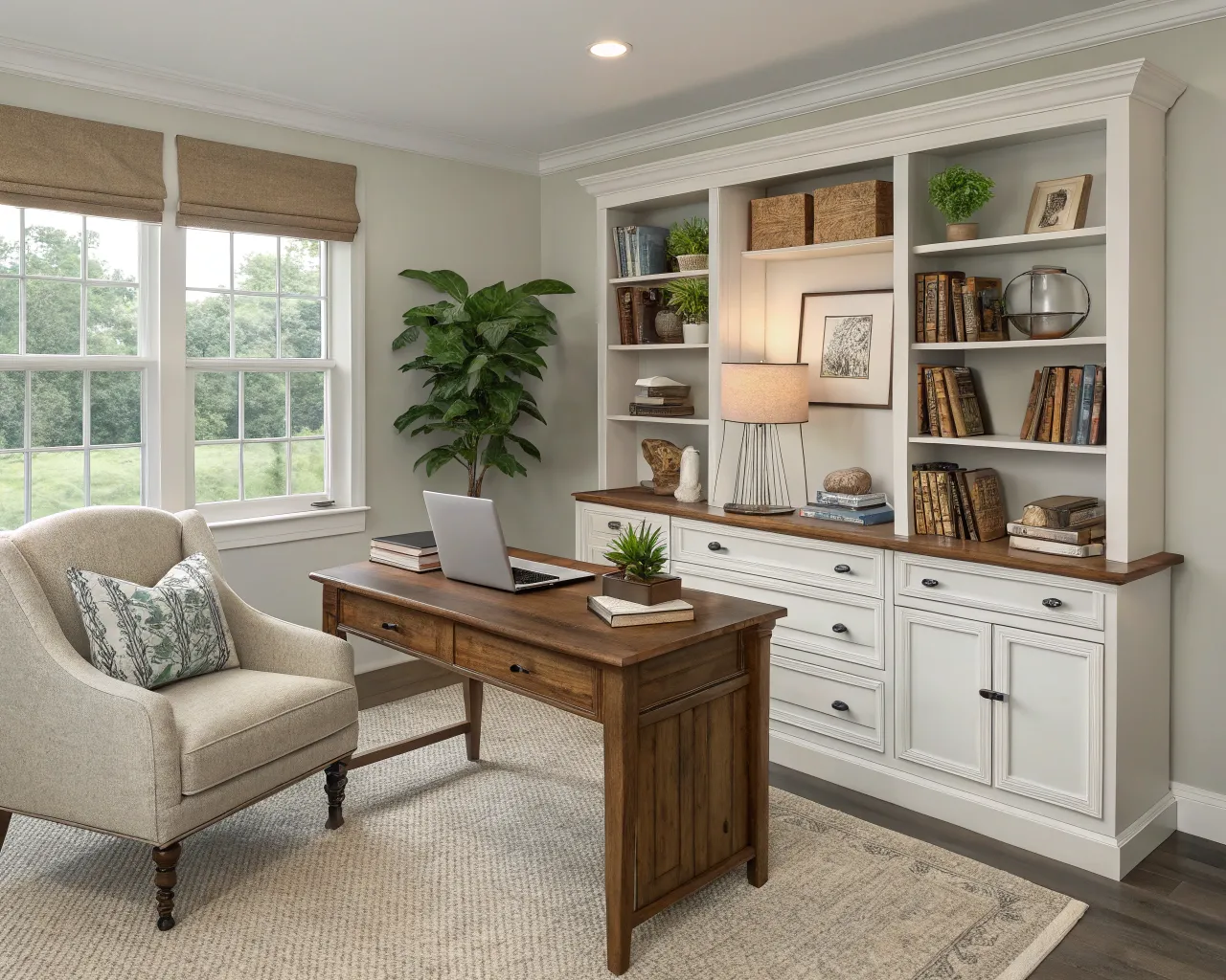 Home staging av ett arbetsrum